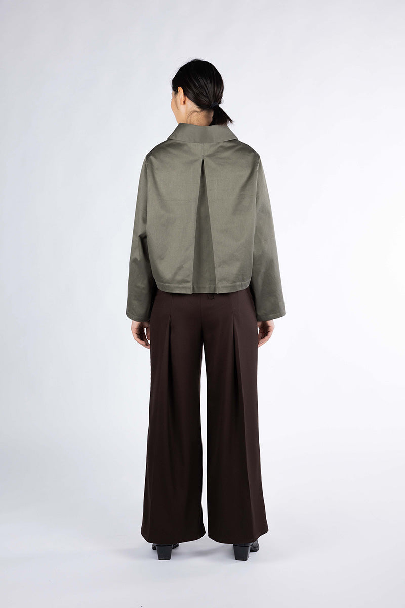 ALT+ GREEN PLEATED JACKET